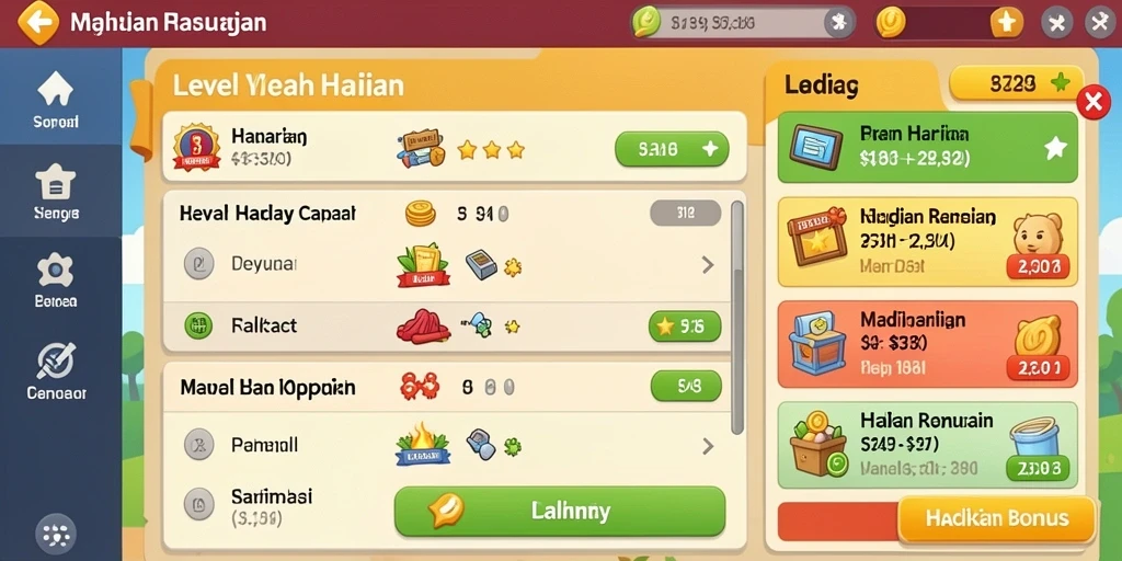 Tampilan awal layar permainan yang menarik.